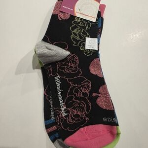 Disney Black and Pink Glitter Socks